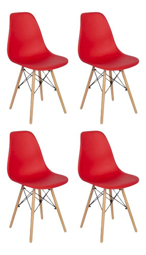 Silla Moderna Eames Minimalista Set 4pz Modernas