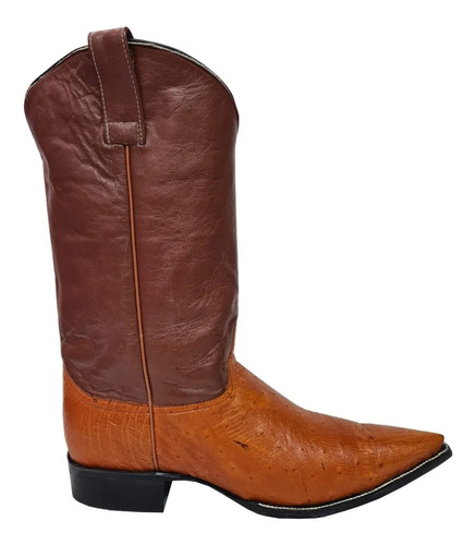 Botas Vaqueras Panza De Avestruz Color Coñac #32
