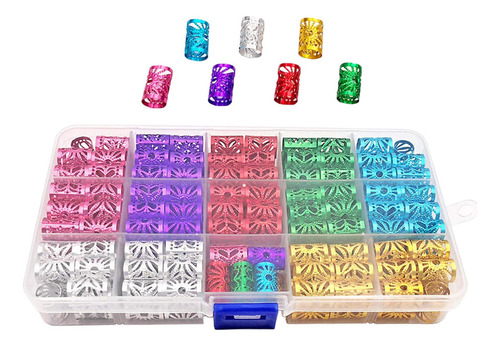 170pc / Set Puños De Metal Ajustables Dreadlocks Beads