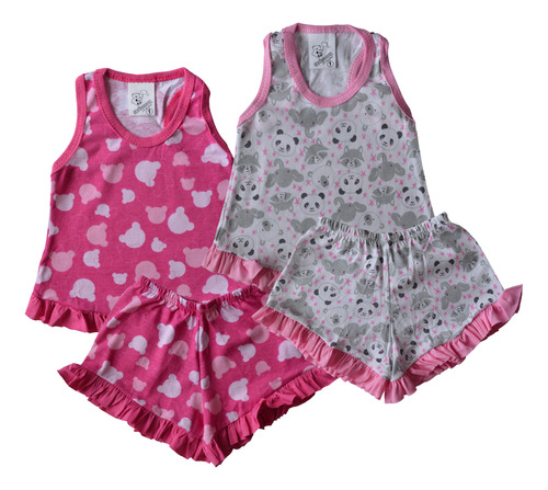 Conjunto Infantil Baby Doll Regata Verão Menina Tamanho 4/8