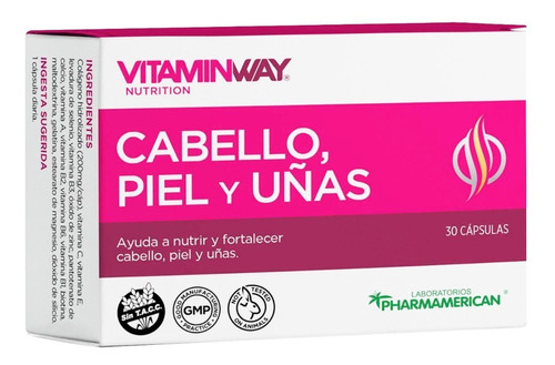 Hair Skin And Nails - Cabello Piel Y Uñas X 30c Vitamin Way