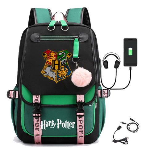 2024 Mochila Escolar De Harry Potter Estampado Bolsa Usb