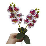 Mini Orquídea 3d Artificial Decorativas C/12 Flor E 4folhas