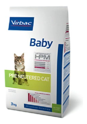 Alimento Virbac Veterinary Hpm Pre Neutered Cat Para Gato De Temprana Edad En Bolsa De 3kg