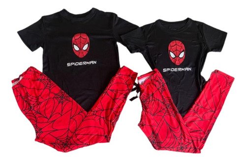 Duo Pijamas Para Parejas Spiderman De Pantalon