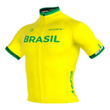 Camisa Ciclismo Ert New Elite Brasil Unissex Amarela