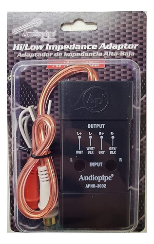 Adaptador Alta - Baja Impedancia Audiopipe Apnr3002