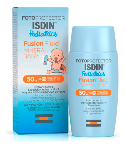 Fotoprotector Fusion Fluid Mineral Baby Spf50 50ml Isdin