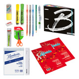 Kit Set Combo Escolar Secundario Basico 16 Piezas