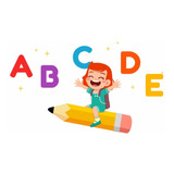 Adesivo De Parede Infantil Alfabeto Abc Escola Lápis E15