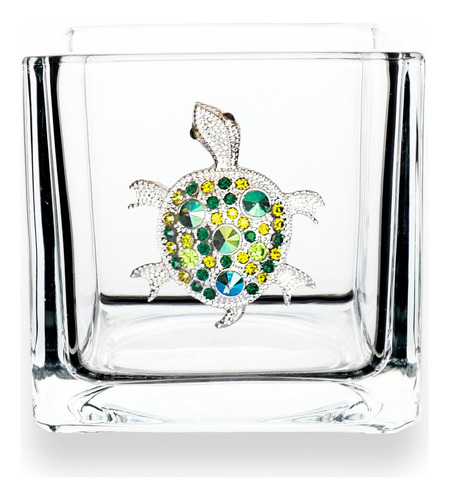 The Queens' Jewels Turtle Jeweled - Jarrón Portavelas De 4 X