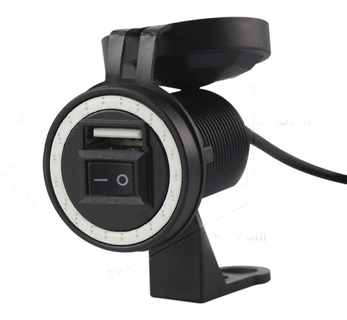 Cargador Usb Moto Luz Ojo De Angel 2.1 A