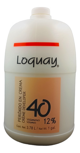 Peróxido En Crema Volumen 40 Loquay Crema Reveladora Galón 