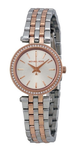 Reloj Michael Kors Petite Darci Mk3298 Plateado-oro Rosa 