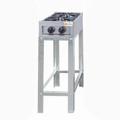 Anafe Danda 2 Hornallas Multigas Acero Inoxidable Gris Industrial | Mismo precio en cuotas