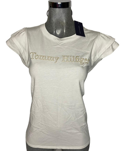 Playera Tommy Hilfiger De Dama Talla S Original Color Blanca