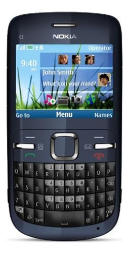 Nokia C3-00 Teléfono Celular (slate) Con Qwerty, Llave De