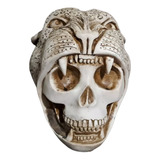 Figura Resina P/acuario Cráneo Guerrero Jaguar 16x16cm