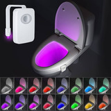 Luz Led Inodoro Para Baño Con Sensor Movimiento En 8 Colores