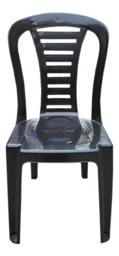 Silla Plastica Reina Super Reforzada Apilable Negro Oferta !