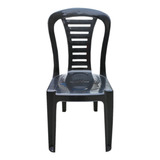 Silla Plastica Reina Super Reforzada Apilable Negro Oferta !