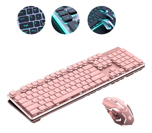 Kit Silencioso Mouse+teclado Sem Fio Ultrafino-recarregável