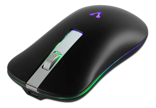 Mouse Vorago Slim Led Rgb Inalámbrico Recargable Mo-305-bk