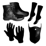 Botas Touring Impermeables + Medias + Guantes + Mascara Sti