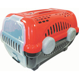 Caixa De Transporte Furacão Pet Vermelha - Pequena - 5 Kg