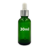 100 Goteros 30ml Frasco Vidrio Verde, Blanco/plateado