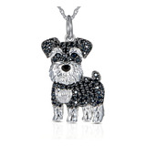 Collar Plata 925 Perro Schnauzer Mascota Joyas Perrito