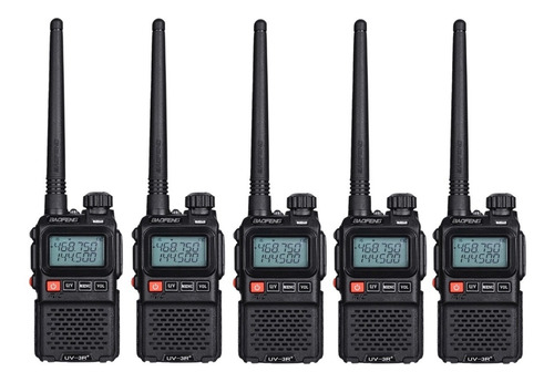 5 Radio Portatil Baofeng Uv-3r + Plus Vhf/uhf 