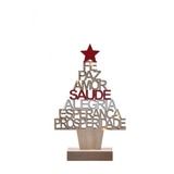 Enfeite Decorativo De Natal Árvore De Desejos Acende 18cm