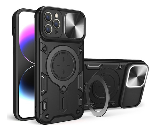 Funda Para iPhone Uso Rudo Dashcam + Cristal 9d