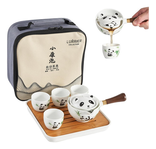 Juegos De Té Lurrier Porcelana China Panda 190 Ml 360º