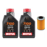 Kit Filtro Y Aceite Motul 7100 20w50 Pulsar Ns200 N250 Rs200