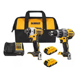 Kit Taladro Percutor + Atornillador Dewalt 20v Brushless