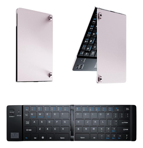 Mini Teclado Sem Fio Bluetooth Universal Dobrável Portátil