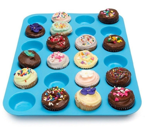 Molde Silicona 24 Moldes Cupcakes Moldes Cupcakes 