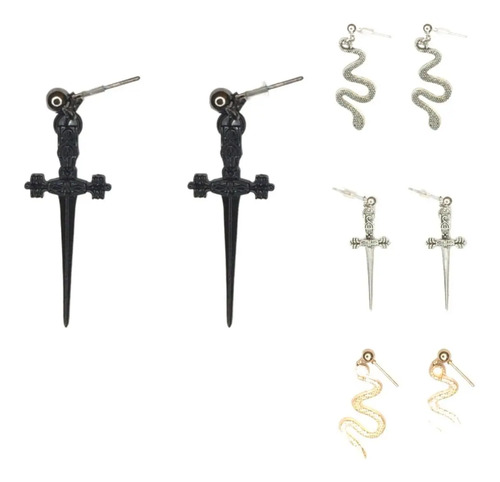 Espada O Serpiente Aretes Hombre Mujer Modelo A Escoger Secp