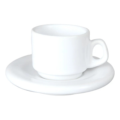 6 Tazas Y Platos Espresso 100 Ml Restaurante Y Cafeteria Color Blanco Terno Branco | Meses sin interés