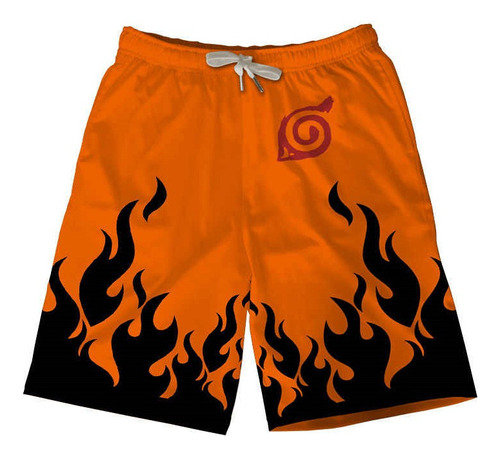 Pantalones Cortos Deportivos Casuales De Playa Naruto Hokage