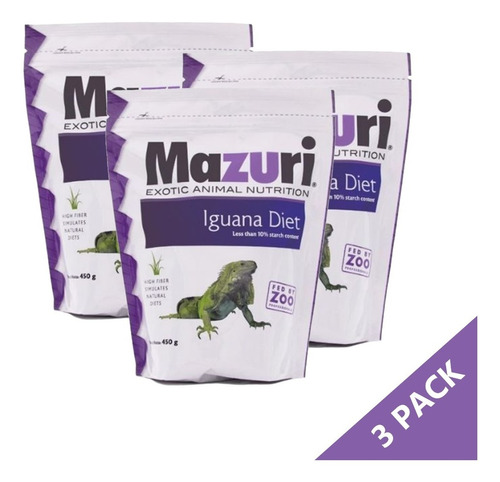 Alimento Comida Para Iguanas Mazuri Alimento Premium 1.350kg