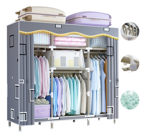 Closet Grande Reforzado Armable Organizador Mueble Recamara