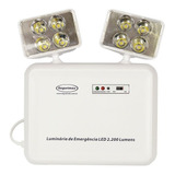 Luminária De Emergência Segurimax 24080 Led Com Bateria Recarregável 12 W 110v/220v Branca