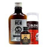 Kit Shampoo Ice 170ml + Oléo + Blend Barba De Respeito