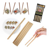 Set  10 Palitos Palillos Para Sushi  Bambú Reutilizables 