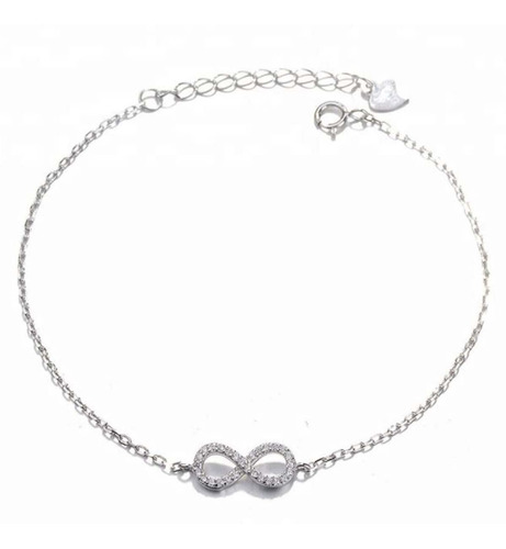 Joya Pulsera Plata 925 Infinito Simboliza Amor Eterno Mujer