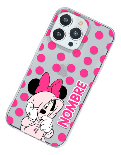 Funda Para iPhone Minnie Mouse Personalizada Con Tu Nombre