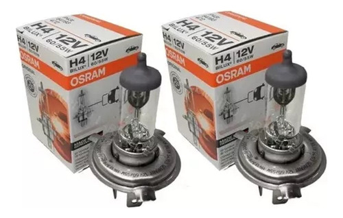 Kit X2 Dos Lámparas Osram H4 12v 60/55w Bilux Alemana